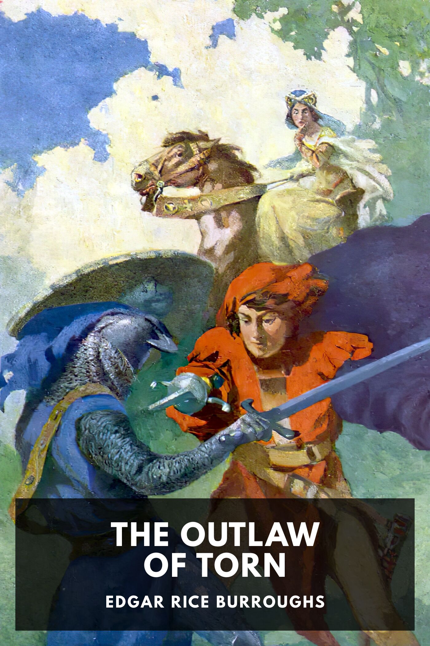Illustrated cover for The Outlaw of Torn by Edgar Rice Burroughs