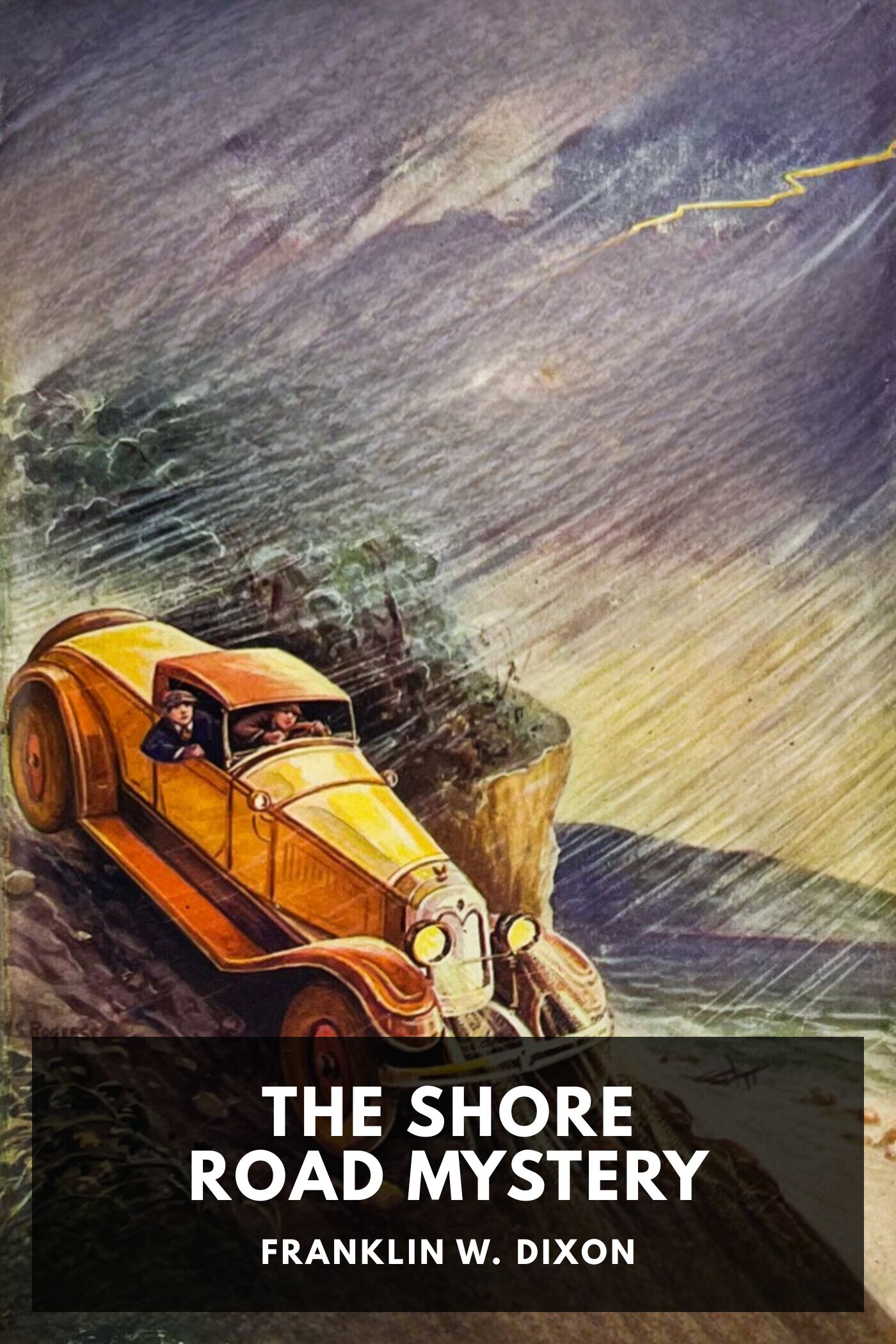 Illustrated cover for The Shore Road Mystery by Franklin W. Dixon