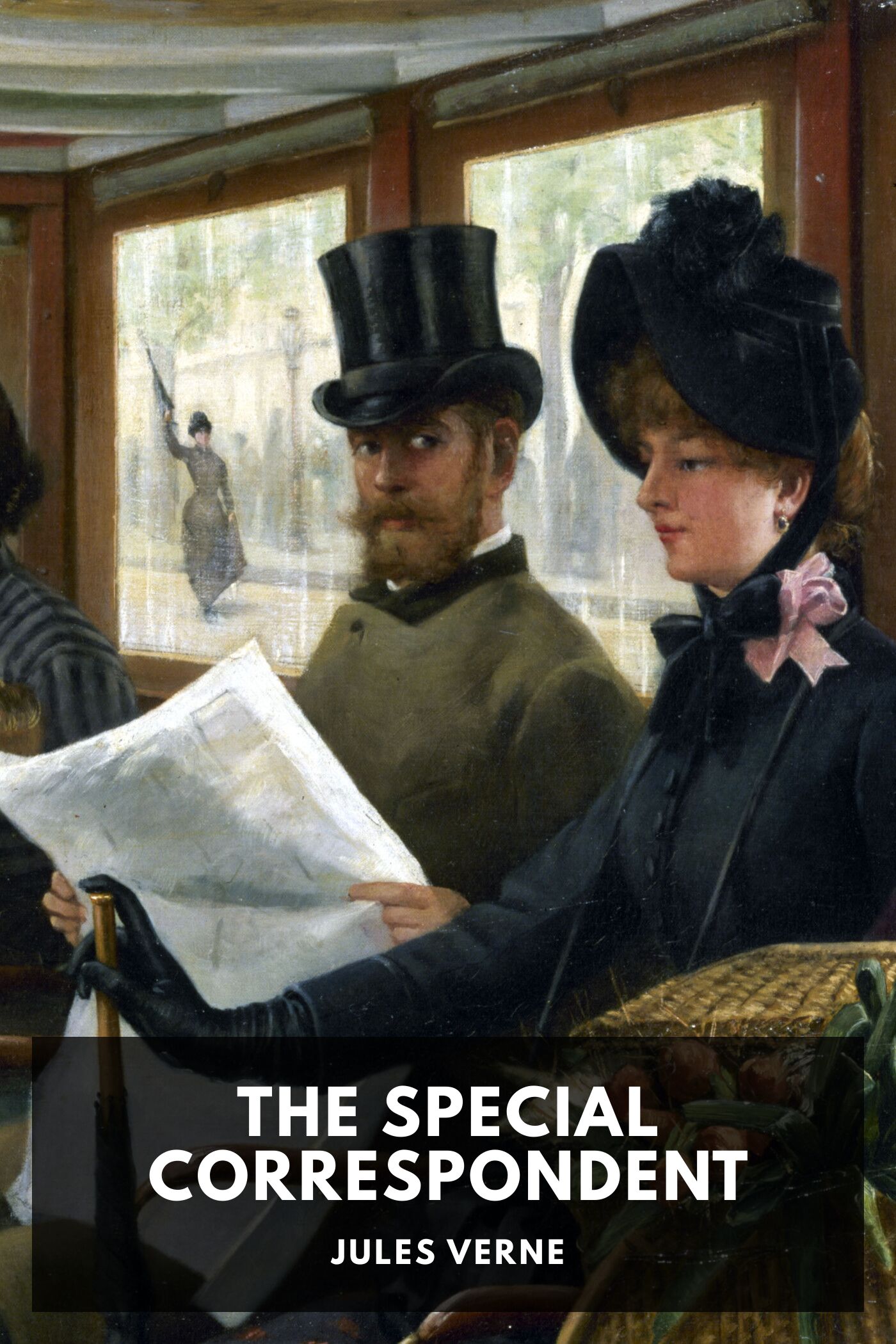 Illustrated cover for The Special Correspondent by Jules Verne