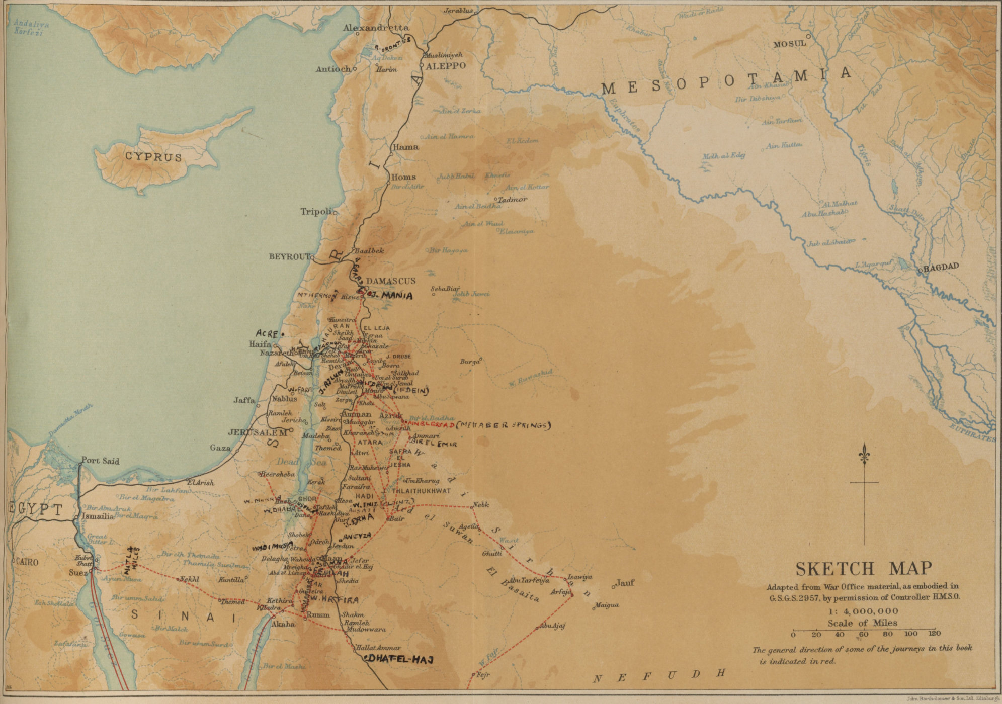 Period map of the eastern Mediterranean region: the Levant, Egypt, Sinai, Mesopotamia, etc.